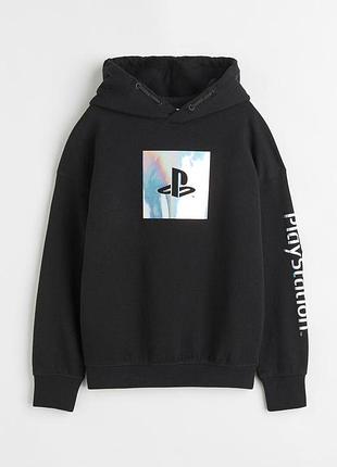 Чорне худі на хлопчика з колекції playstation від h&m