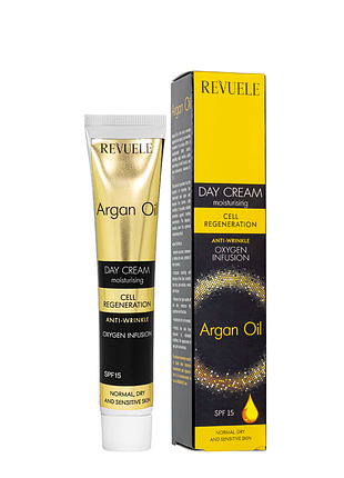Денний крем для обличчя 25+ revuele argan oil day cream 50 мл daily skin care