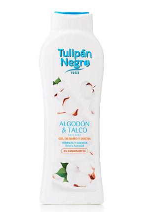 Гель для душу tulipan negro "бавовна та тальк", 650 мл