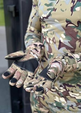 Рукавиці палі мультикам softshell 4