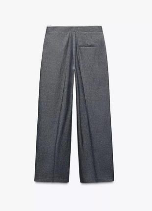 Темно-синие брюки zara 5