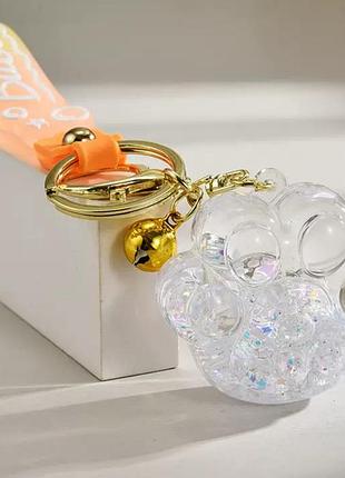 Брелок лапка "bubble" срібляста