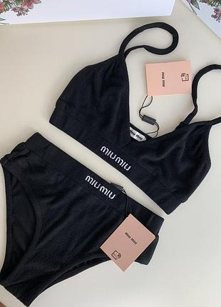 Чорний комплект нижньої білизни s/m