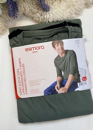 Набір чоловічих трикотажних регланів/лонгслівів esmara men/livergy