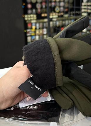 Рукавиці mil-tec softshell thinsulate - olive 3