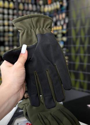 Рукавиці mil-tec softshell thinsulate - olive 2