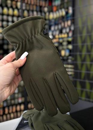 Рукавиці mil-tec softshell thinsulate - olive 6