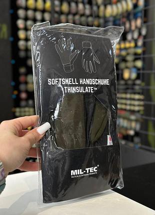 Рукавиці mil-tec softshell thinsulate - olive 9