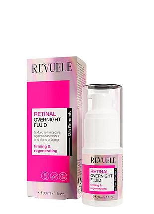 Ночной флюид для лица с омолаживающим эффектом revuele retinal, 30 мл daily skin care