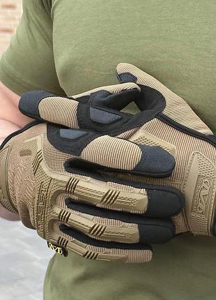 Перчатки палые койот mechanix m-pact 3