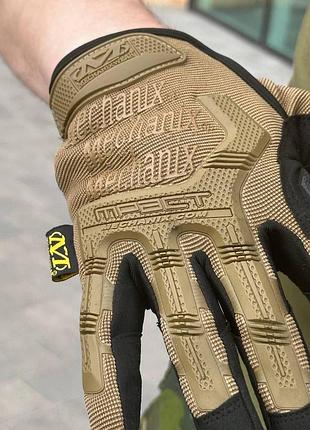 Перчатки палые койот mechanix m-pact 6