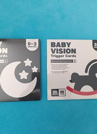 Контрастні картки baby vision 0-3 міс та 3-6 міс
