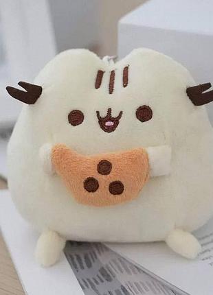 Брелок іграшка пушин, pusheen з печивом