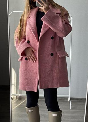 Пальто оверсайз zara вовна