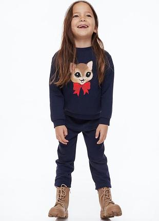 Костюм h&m на девочку 5-6 лет 116 см hm джоггеры свитшот кофта штаны