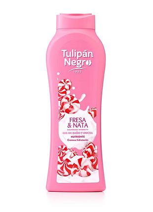 Гель для душу tulipan negro полуничний крем (650 мл) daily skin care