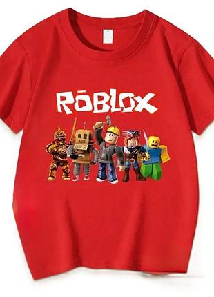 Детская футболка roblox, футболка роблокс, футболка красная