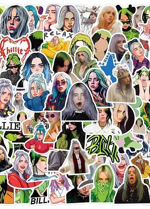 Набір стікерів, наліпок, наклейок billie eilish (біллі айліш) стікерпак – 110 шт.