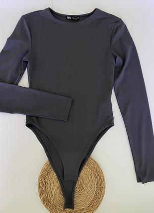 Боді темно сірого кольору zara розмір s