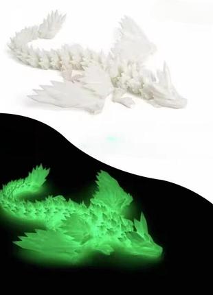 3d неоновий дракон що світиться в темряві