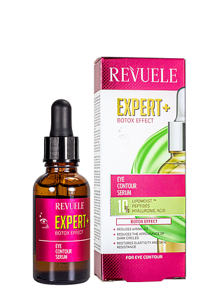 Сыворотка для кожи вокруг глаз revuele expert+ botox effect eye contour serum 30 мл daily skin care