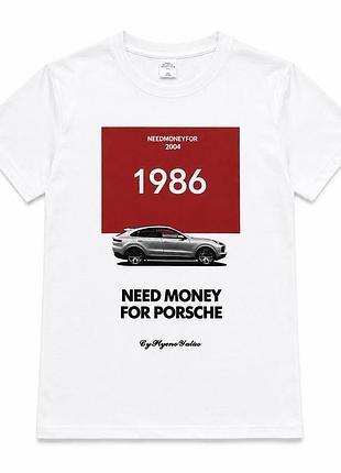Женская футболка с принтом porsche 1986