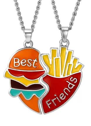 Набор парных кулонов best friends, парные кулоны, парные подвески для друзей, подарок для подруги