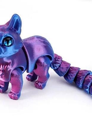 Іграшка 3d антистрес котик фіолетово-синій