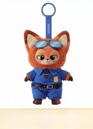 Іграшка-брелок нік полісмен, крутихвіст, nicholas "nick" piberius wilde зоотрополіс, zootopia, 15 см