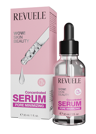 Концентрированная сыворотка для сужения пор revuele wow! skin beauty, 30 мл daily skin care