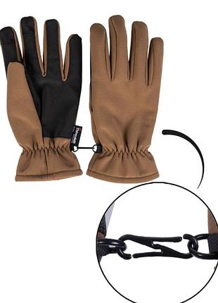 Зимові рукавиці softshell handschuhe thinsulate™ dk.coyote. mil-tec