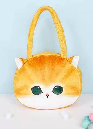 Сумка м'яка котик рудий