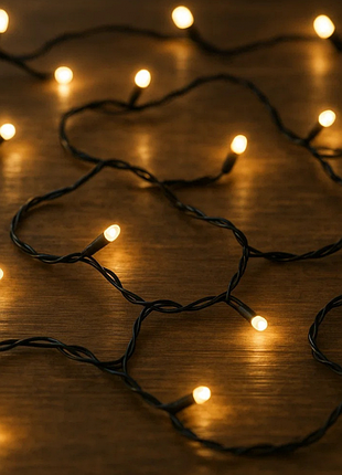 Светодиодная гирлянда casa deco 180 led 2.2 м теплый белый