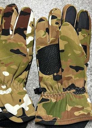 Варежки палые мультикам softshell на меху 2