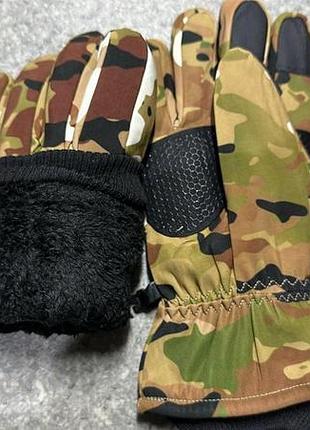 Варежки палые мультикам softshell на меху 5