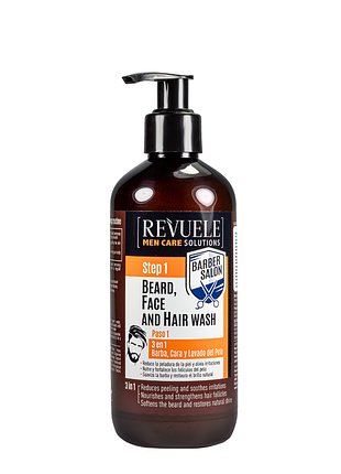 Гель для умывания, мытья волос и бороды revuele men care barber salon 3 in1 300 мл daily skin care