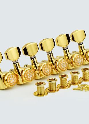 Колки guyker 6r pro gold локовые для электрогитары