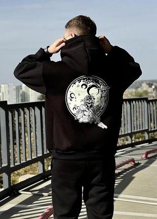 Худі мілітарі дрон без флісу, унісекс, колір чорний, розміри s-xxl