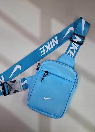 Сумка-месенджер nike, блакитна 2