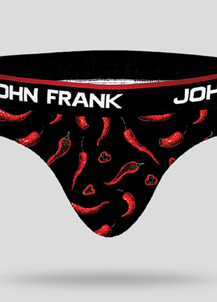 Мужские трусы слипы с принтом разноцветные john frank jfbrief318 / удобное модное нижнее белье для мужчин l