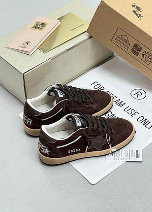 Кеди golden goose коричневі замш lux 41