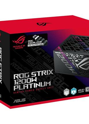 Блок питания asus rog strix 1200w platinum rog equalizer atx 3.1 с вентилятором 135 мм black (90ye00w6-b0na00) 10