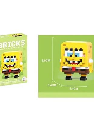 Конструктор фигурка губка бобов, bricks 2