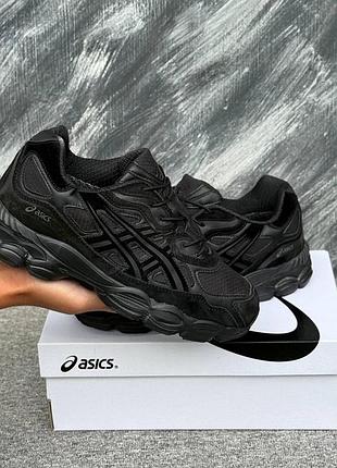 Чорні чоловічі кросівки asics nyc gore-tex black winter termo х ассікс 46