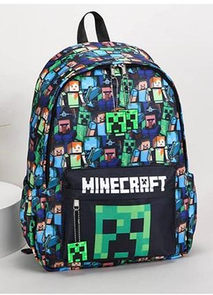 Детский рюкзак minecraft с крипером 2