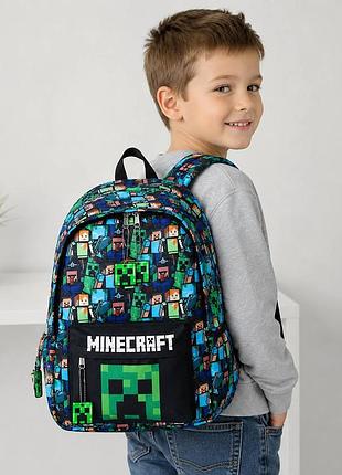 Детский рюкзак minecraft с крипером 3