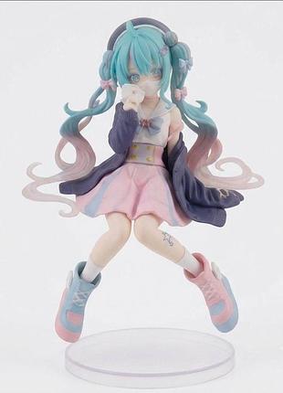 Коллекционная аниме-фигурка hatsune miku fashion figure, фигурки хацуне мика, в коробке