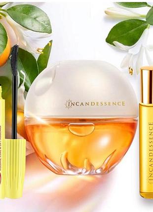 Набор avon женская туалетная вода incandessence 50 мл и туд для ресниц и аромат incandessence 10 мл