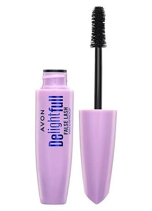 Водостійка туш для вій avon «захоплення. ефект накладних вій» 10 мл