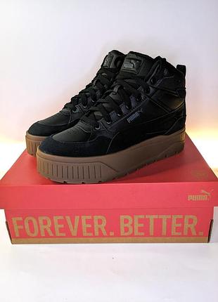 Зимние черные puma karmen ii idol mid wtr 37,5 – 40 (24.1 - 26 см.) кожа оригинал